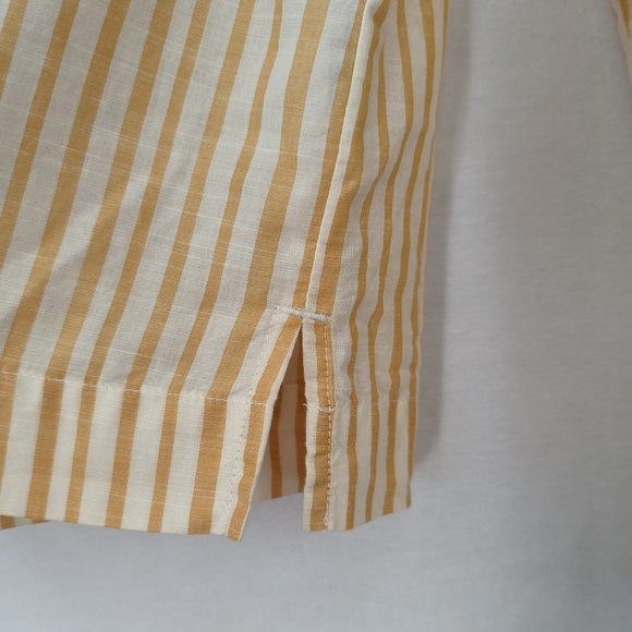 Madewell Workwear Yellow Striped Shirt Size Small - Picture 7 of 12